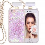 Wholesale iPhone 6S / 6 Perfume Bottle Glitter Shake Star Dust Necklace Case (White)